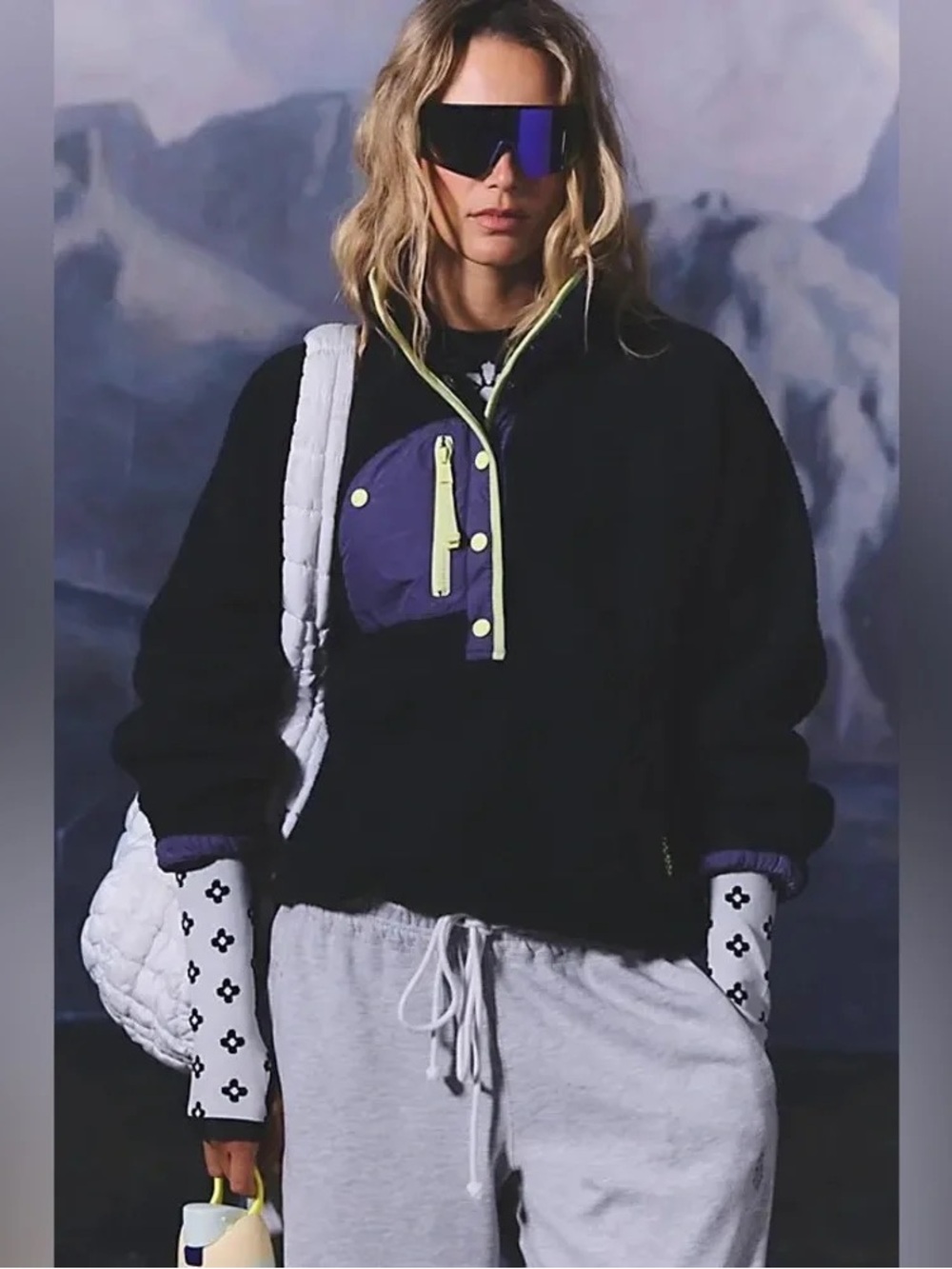 Free People Movement Hit The Slopes Colorblock Pullover